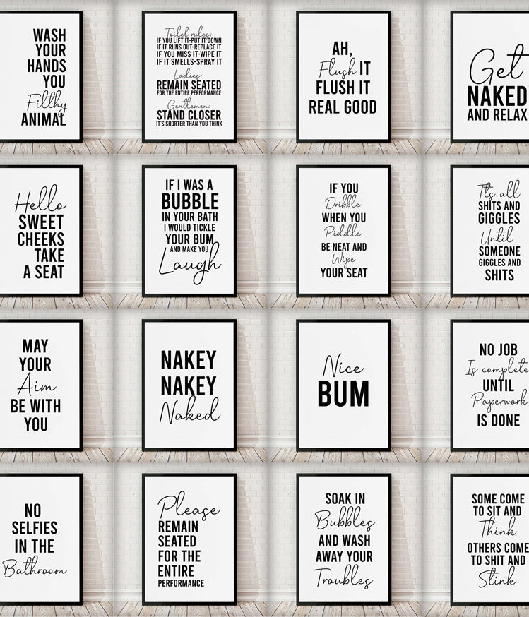 Bathroom posters
