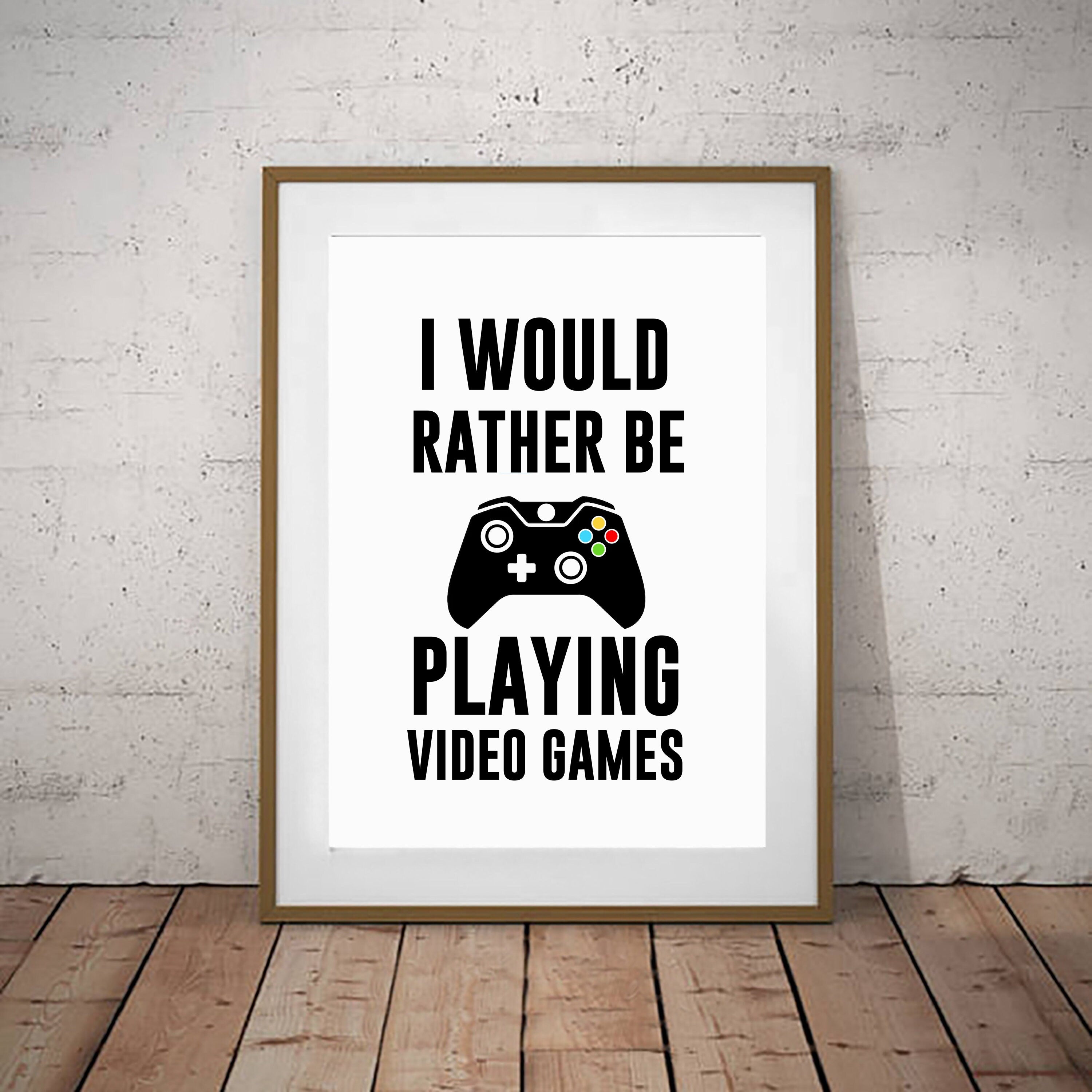 Set Of 4 Gaming Prints Posters Kids Children X Game Room Wall Art Decoration (4WS)