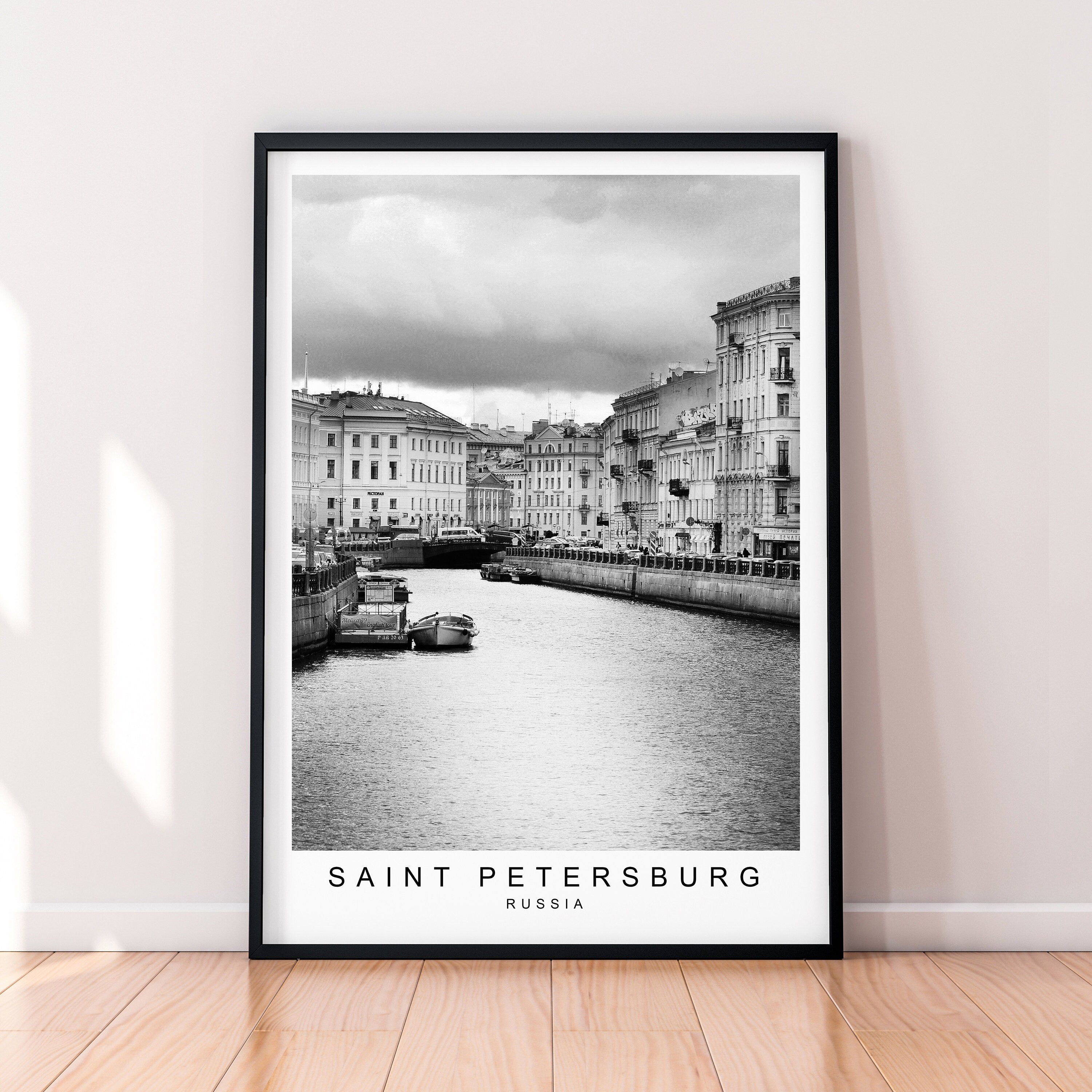 Saint Petersburg Print Poster City Print St Petersburg City River Monument Print Poster Minimalist Home Travel Poster Wall Decor