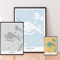 Venice Map Poster Print Travel Minimalist Home Picture Venice Italy Wall Art Poster Wall Decor