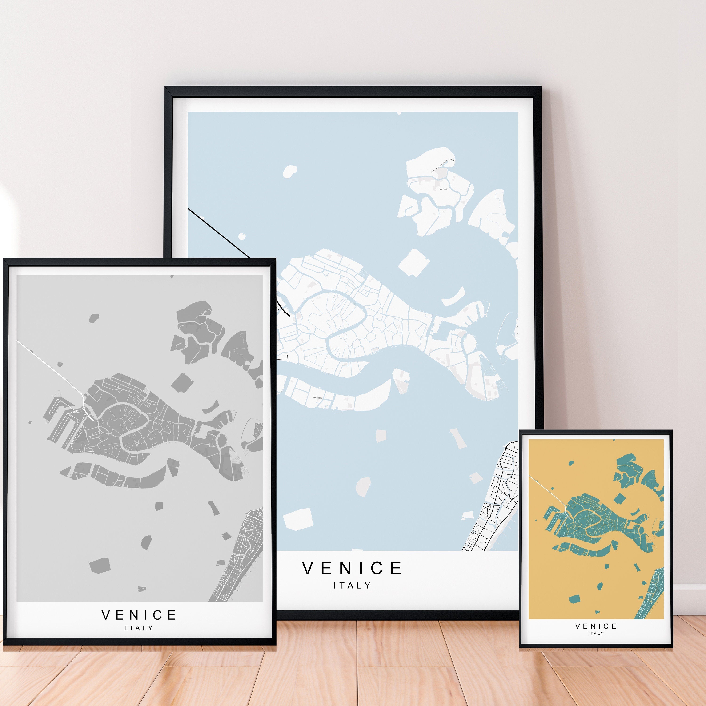 Venice Map Poster Print Travel Minimalist Home Picture Venice Italy Wall Art Poster Wall Decor