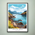 The Isle of Skye Illustration Print Skye Island Lake Mountains Poster Gift Unframed Print