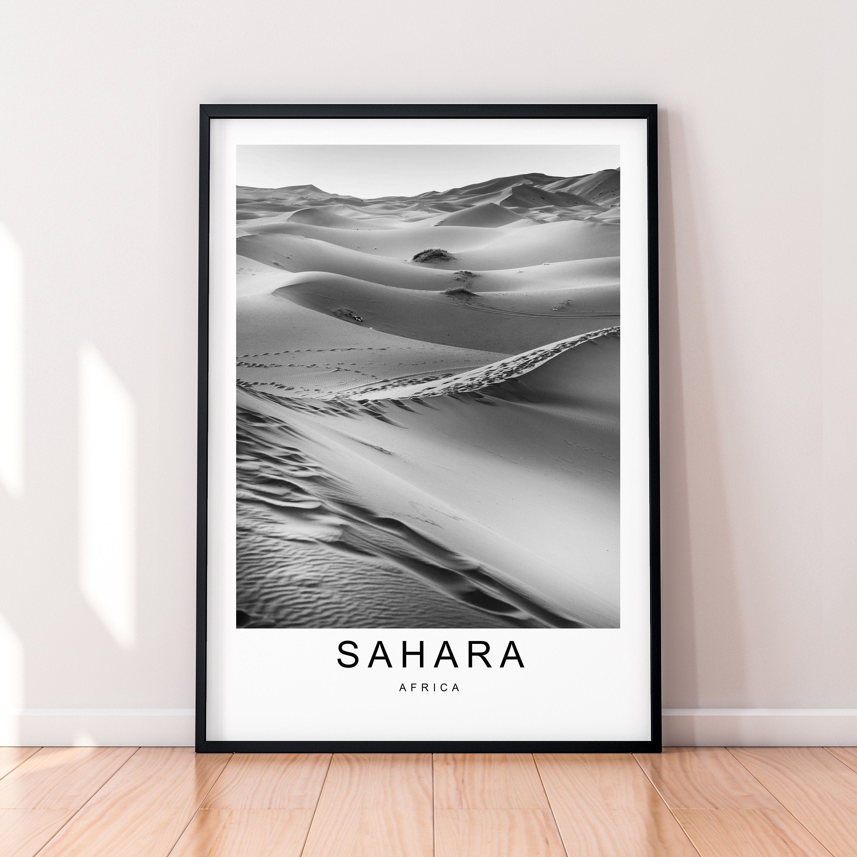 Sahara Desert Africa Print Minimalist Home Travel Poster Wall Decor (V2)
