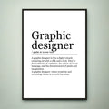 Graphic Designer Fun Print Definition Poster Wall Art Graphic Designer Meaning Minimalist Gift Print
