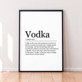 Vodka fun Print Definition Poster Wall Art Vodka Appreciation Meaning Minimalist Gift Print