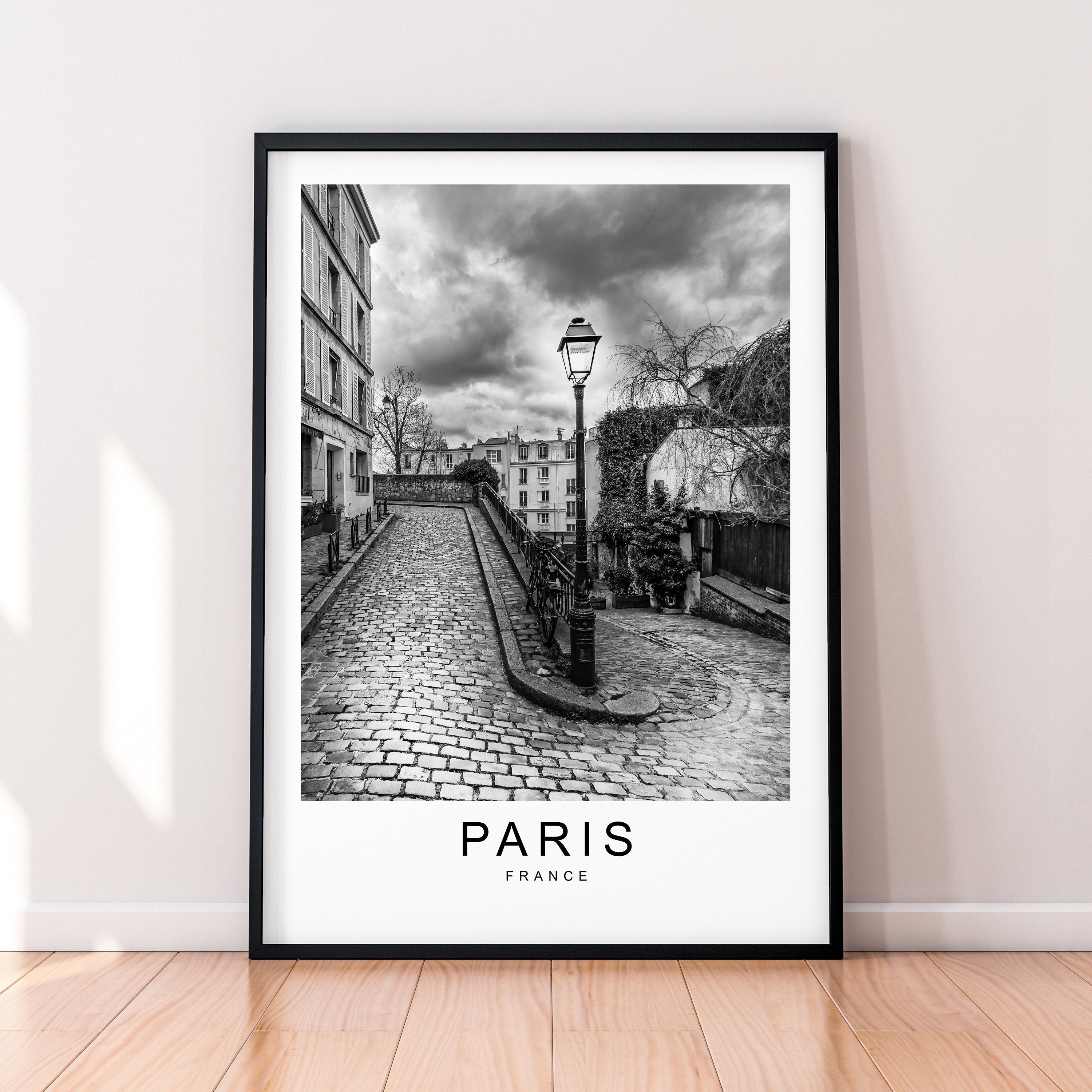 Paris Backstreets Old Town City Print Minimalist Home Travel Poster Wall Decor