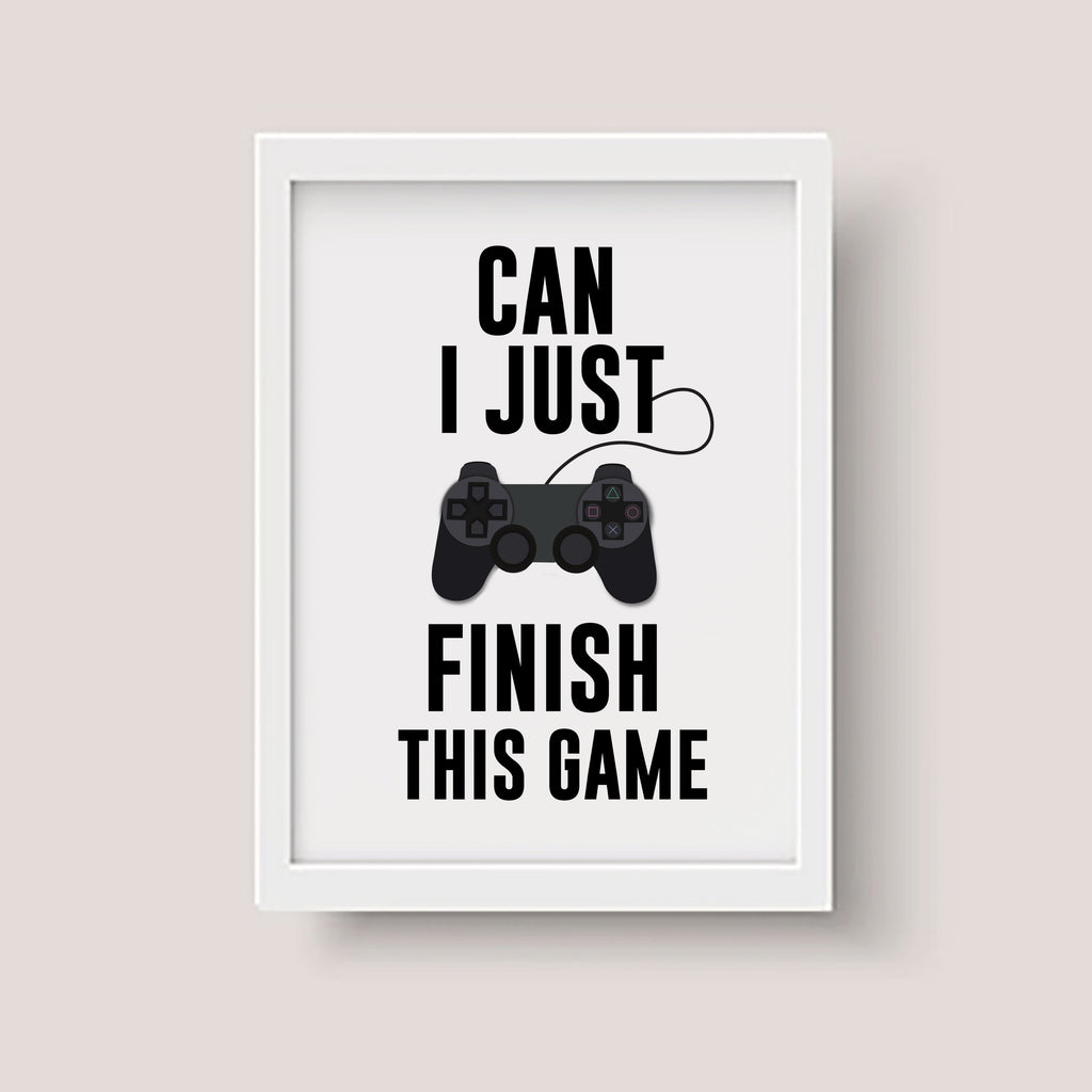 Set Of 4 Gaming Prints Posters Kids Children Play Game Room Wall Art Decoration