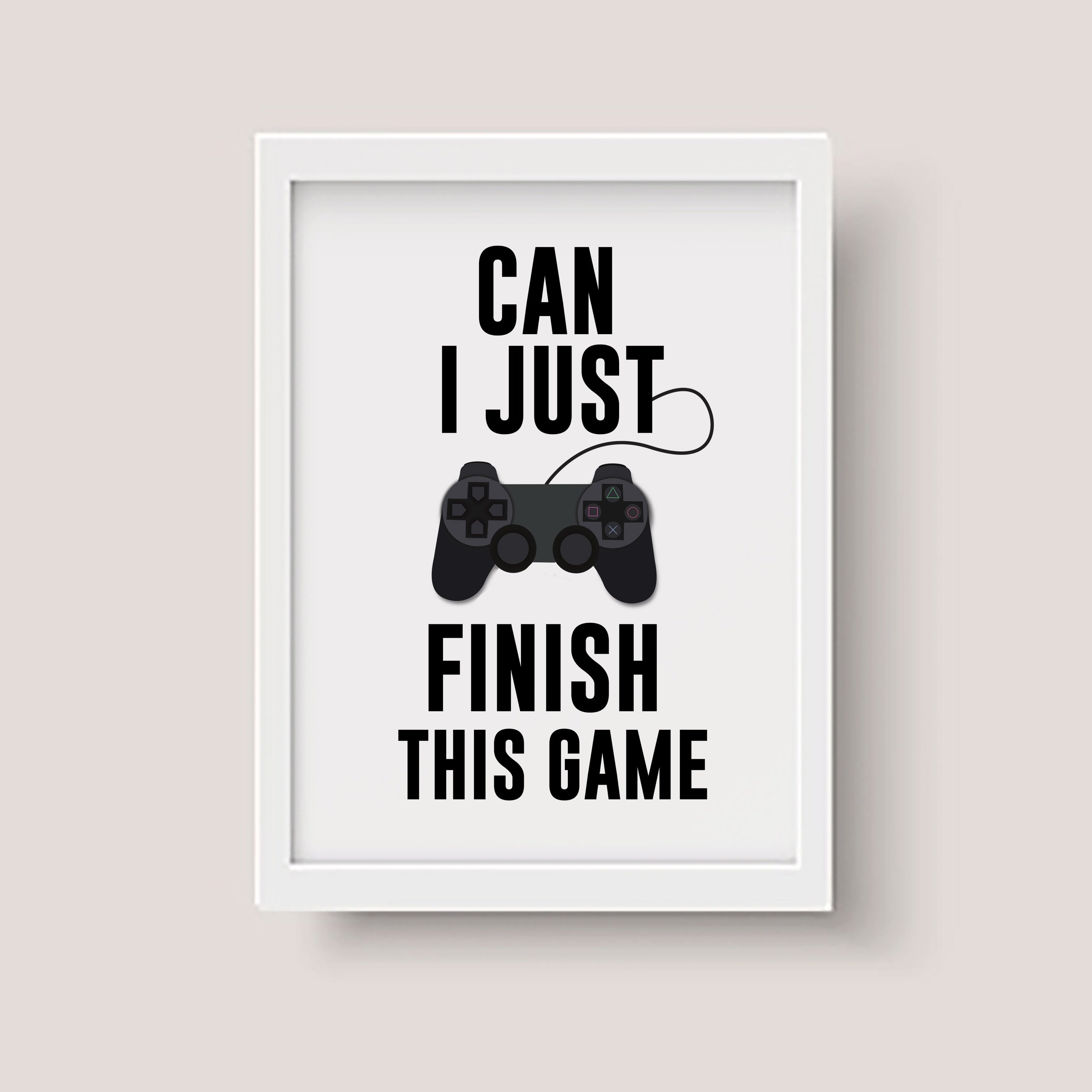 Set Of 4 Gaming Prints Posters Kids Children Play Game Room Wall Art Decoration