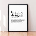 Graphic Designer Funny Print Definition Poster Wall Art Graphic Designer Meaning Minimalist Gift Print