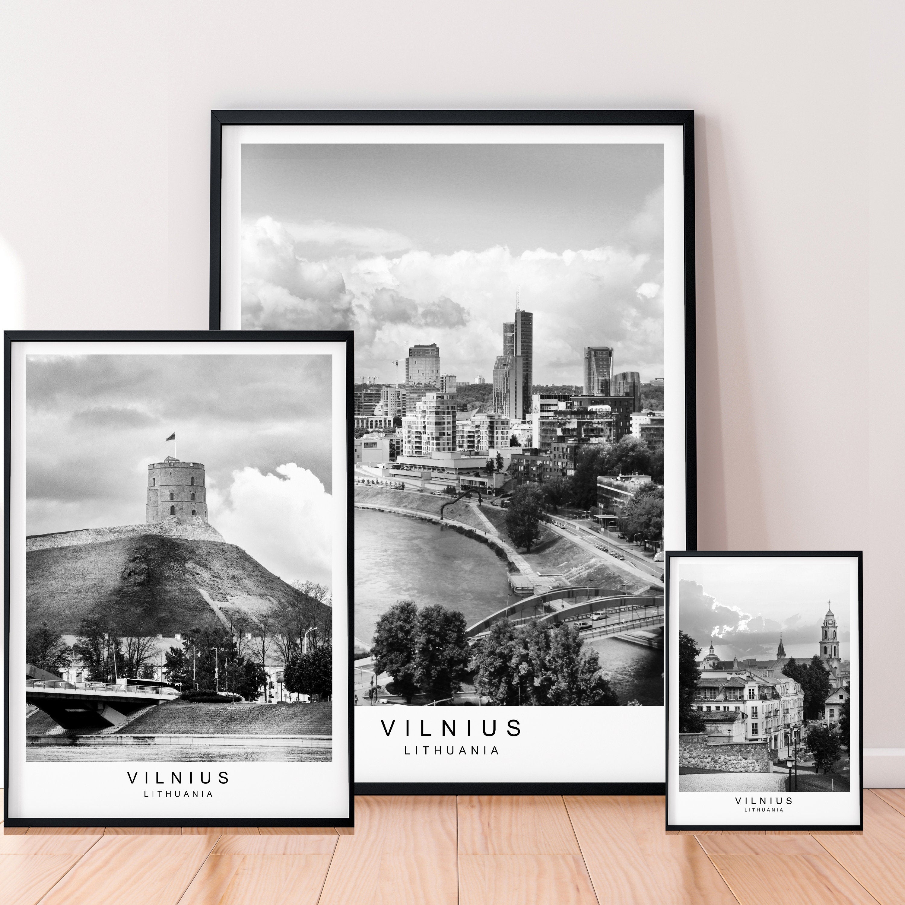 Vilnius Print Poster Town City Print Home Vilnius Lithuania Poster Wall Decor