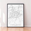 Vitoria-Gasteiz Map Print Illustration Vitoria Gasteiz Spain Map Poster Wall Art Gift Unframed Print