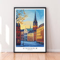 Stockholm Fall Autumn Print Wall Decor Stockholm Poster Wall Art Gift Unframed Print