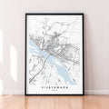 Vijayawada City India Map Print Poster Minimalist Home Vijayawada India Town City Map Poster Wall Art Decor