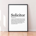 Solicitor fun Print Definition Poster Wall Art Solicitor Meaning Minimalist Gift Print