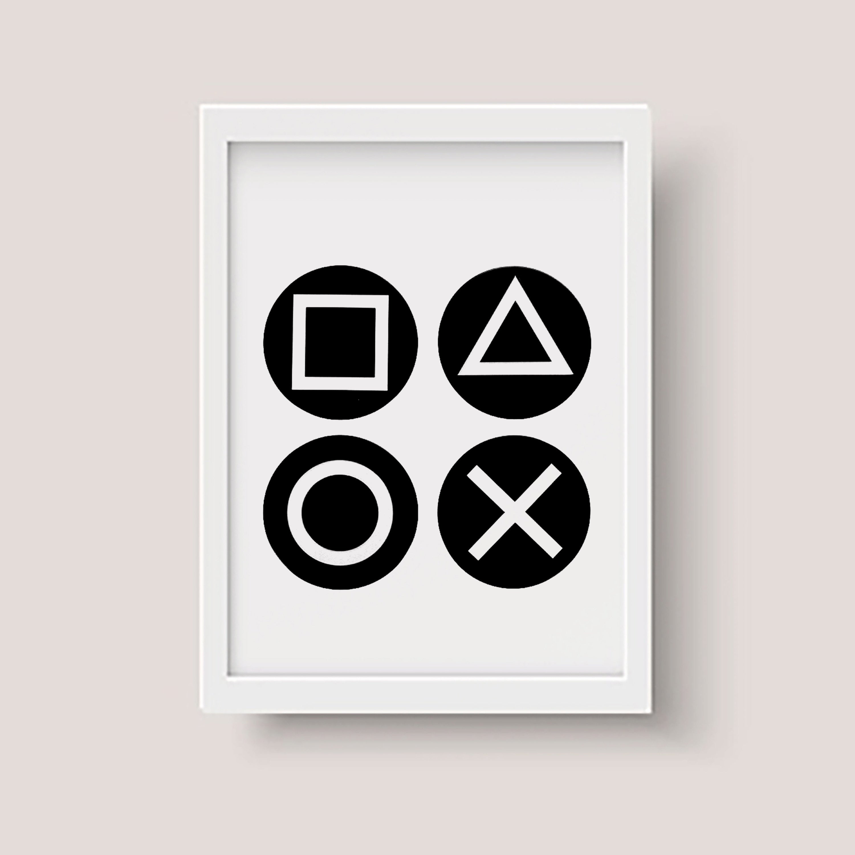 Set Of 4 Gaming Prints Posters Kids Children Play Game Room Wall Art Decoration