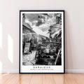 Sarajevo Print Poster Bosnia and Herzegovina Market Print Poster Black And White Wall Art Décor