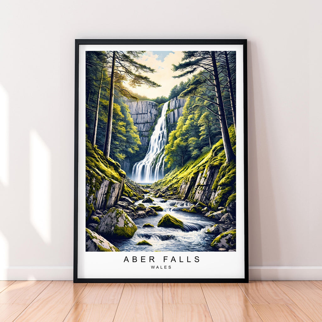 Aber Falls Art Print Wall Decor Aber Falls Wales Poster Wall Art Gift Unframed Print
