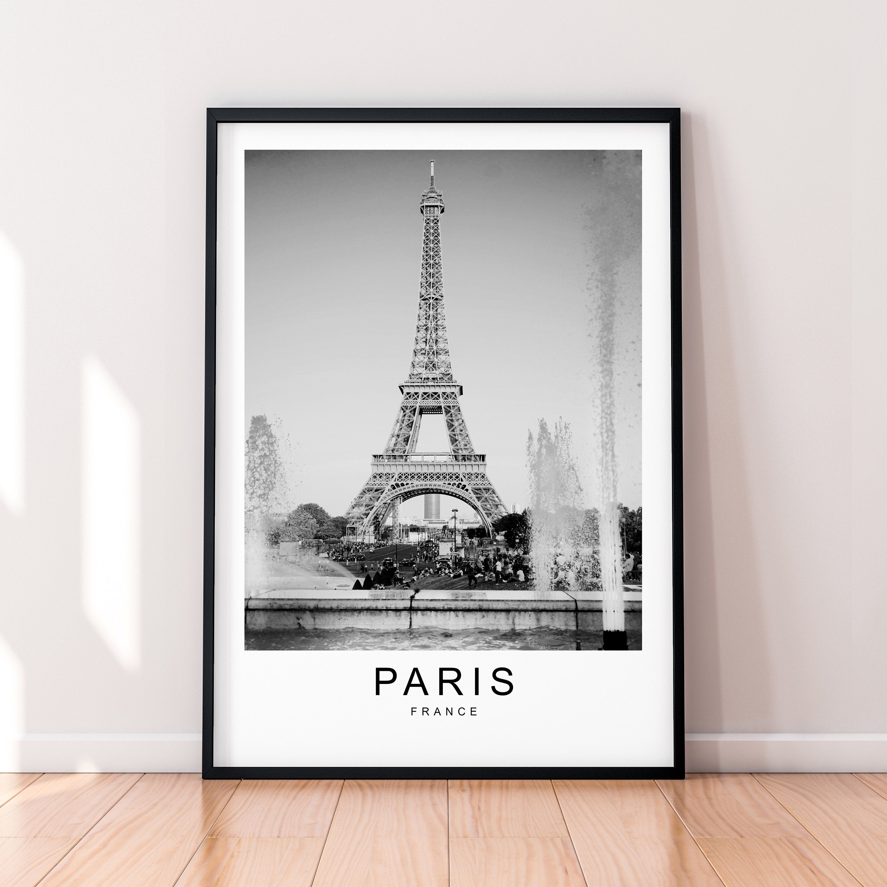 Paris Eiffel Tower France  Capital City Print Minimalist Home Travel Poster Wall Art Decor
