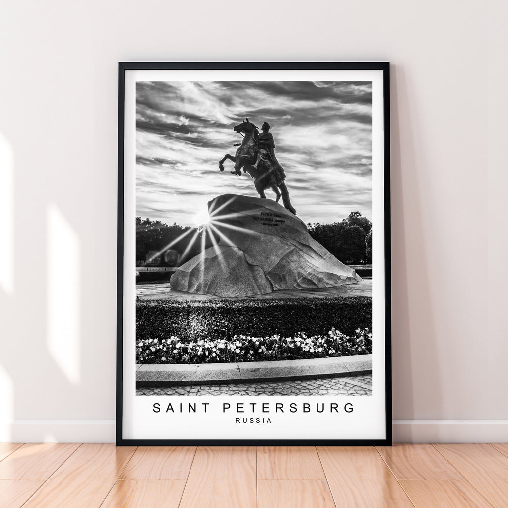 Saint Petersburg Print Poster City Print St Petersburg City River Monument Print Poster Minimalist Home Travel Poster Wall Decor