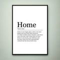 Home Fun Print Definition Poster Wall Art Home Meaning Minimalist Gift Print