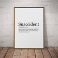 Snaccident Print Fun Definition Poster Wall Art Minimalist Print