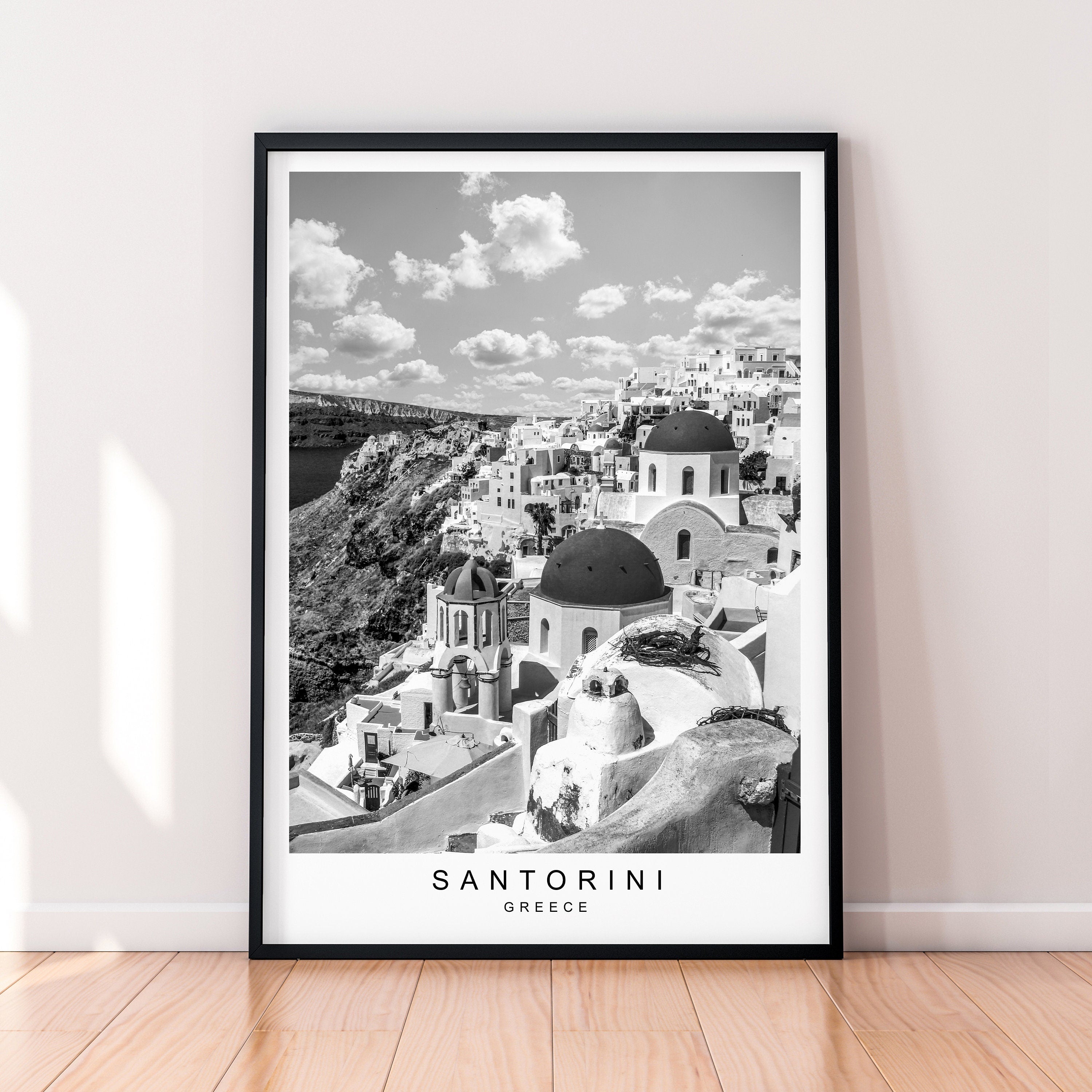 Santorini Greece Island Summer Print Poster Minimalist Home Poster Wall Décor