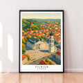 Vilnius Art Print Poster Town City Print Home Vilnius Lithuania Poster Wall Decor