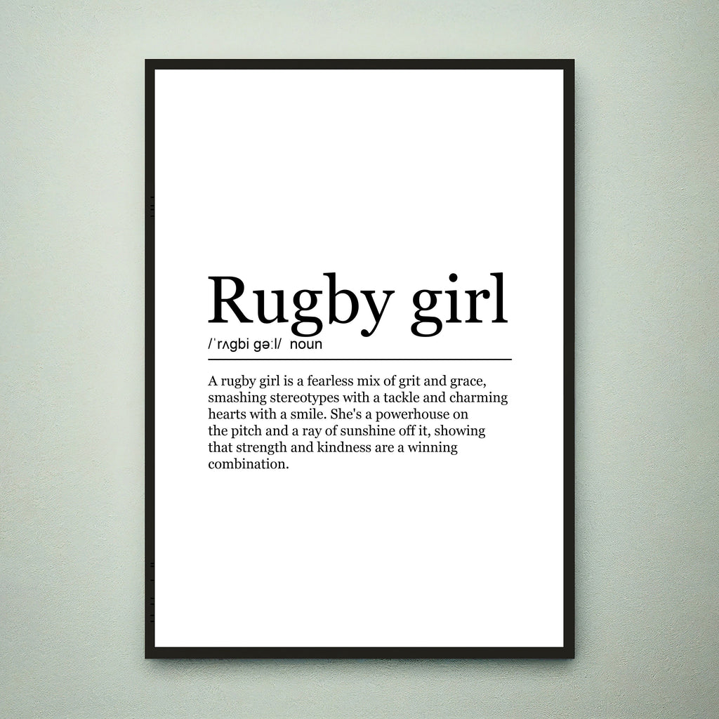 Ruby Girl Fun Appreciation  Print Definition Poster Wall Art Ruby Girl Meaning Minimalist Gift Print