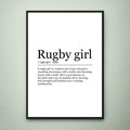 Ruby Girl Fun Appreciation  Print Definition Poster Wall Art Ruby Girl Meaning Minimalist Gift Print