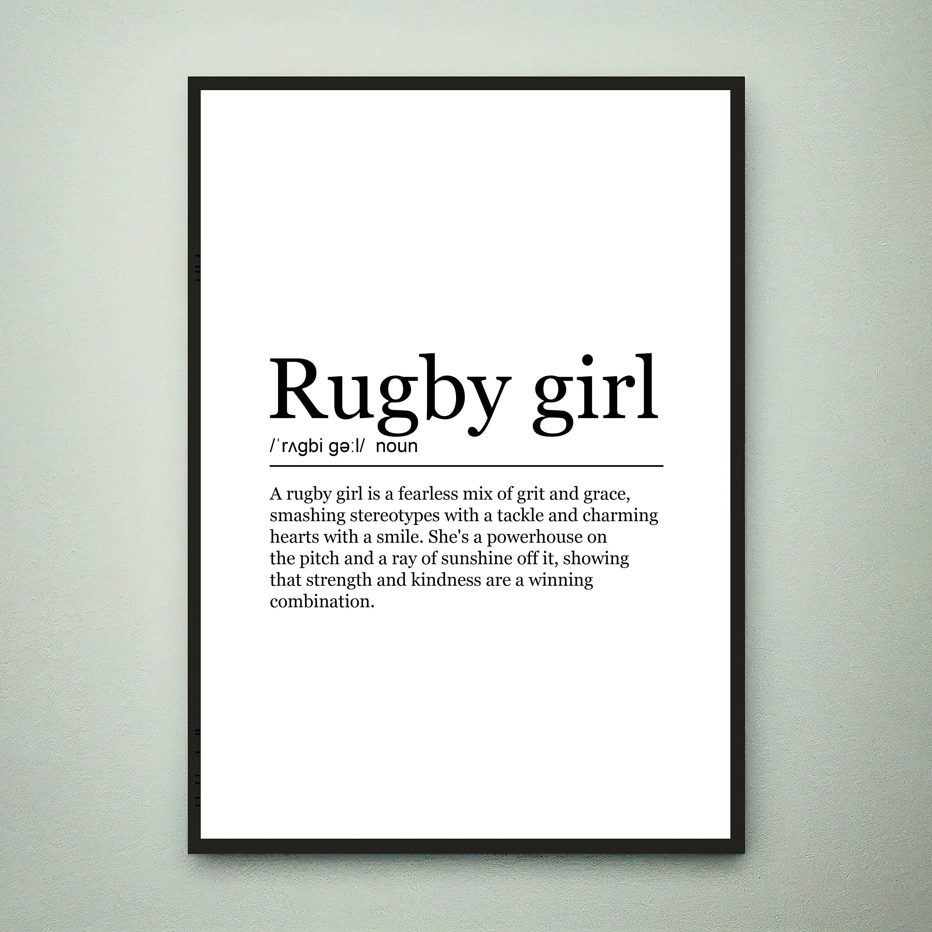 Ruby Girl Fun Appreciation  Print Definition Poster Wall Art Ruby Girl Meaning Minimalist Gift Print