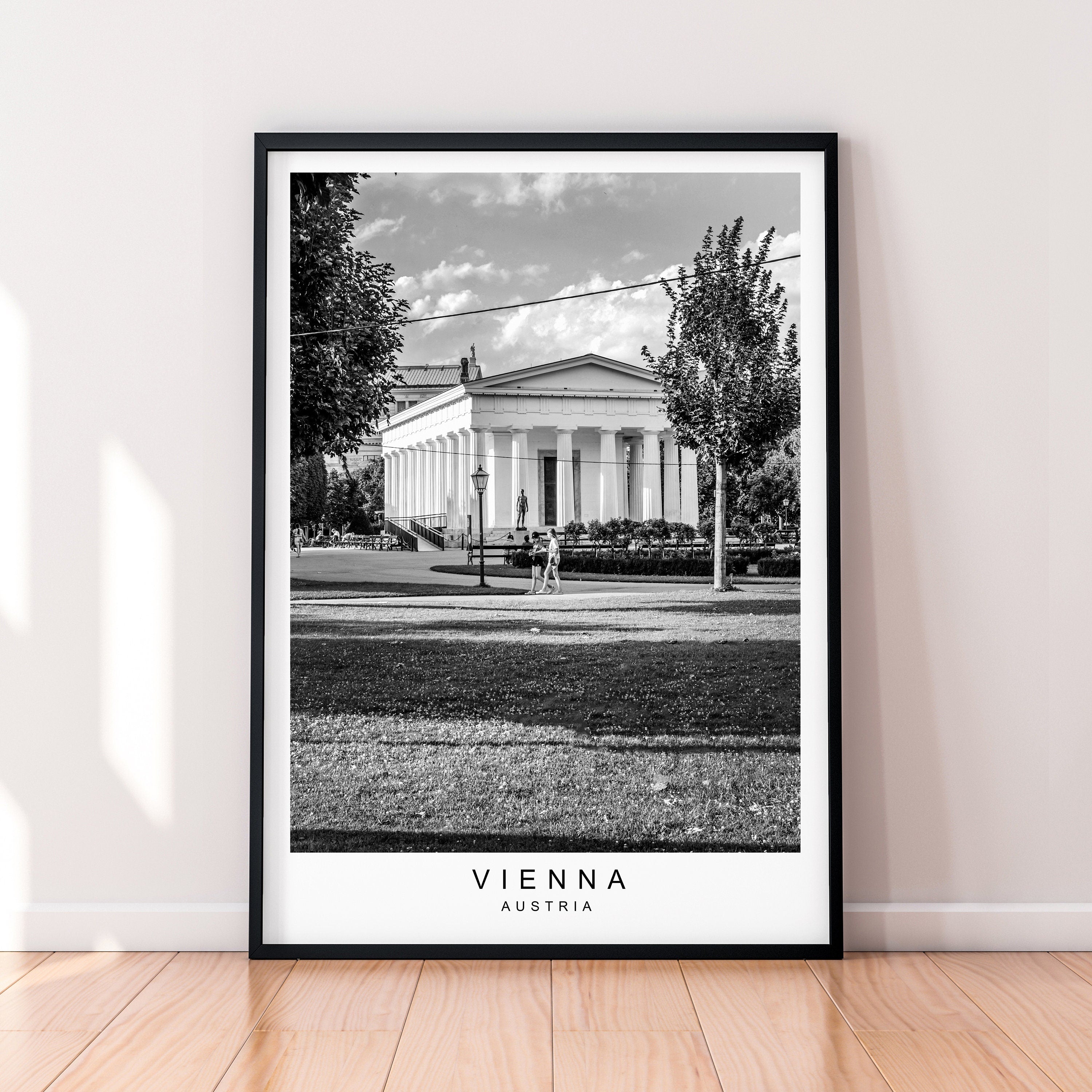Vienna Theseustempel Print Poster Minimalist Home Vienna Austria Poster Wall Décor