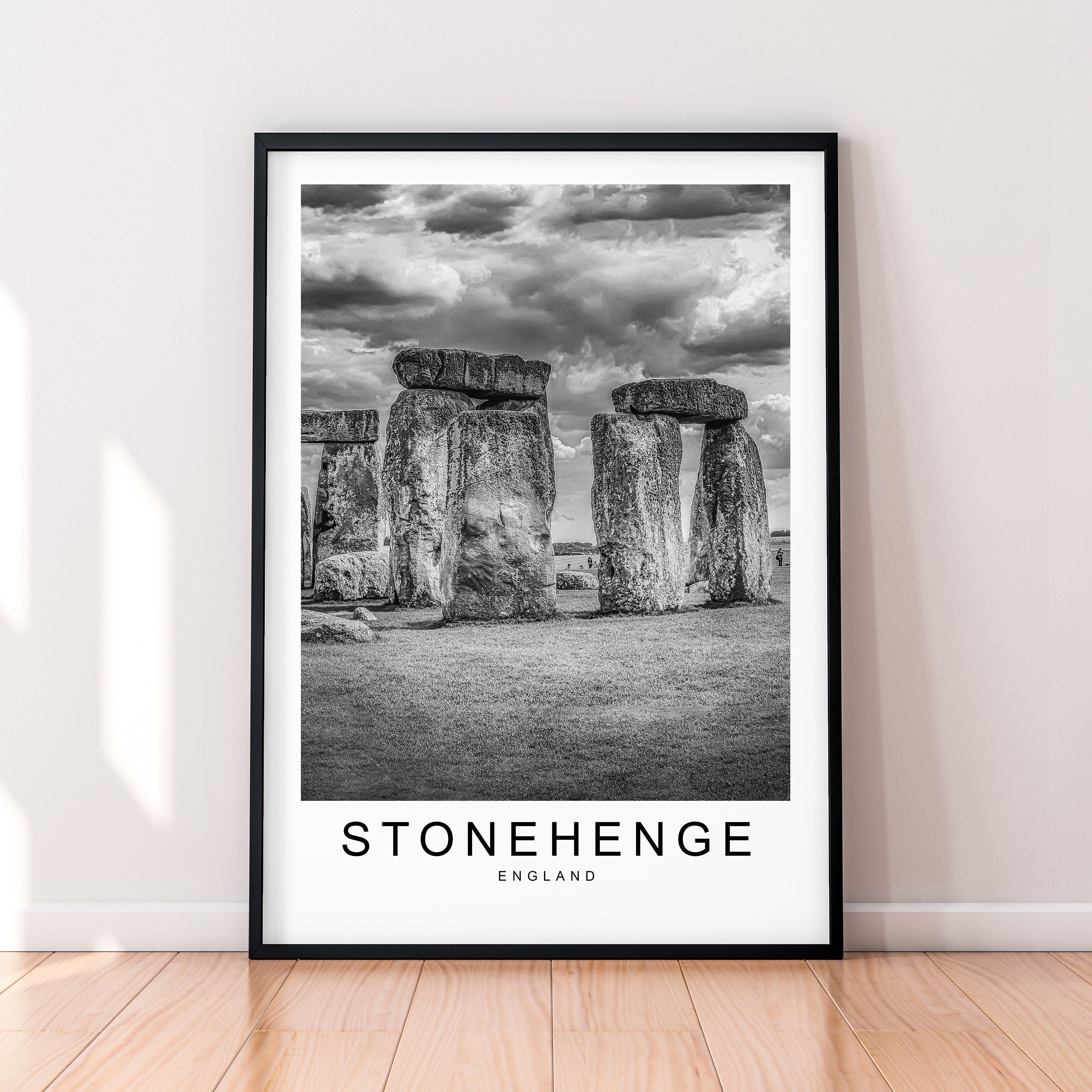 Stonehenge Print Poster England Salisbury UK Minimalist Home Travel Poster Wall Art Decor