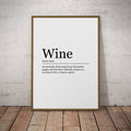 Wine Print Fun Definition Poster Wall Art Minimalist Print