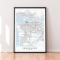 Vancouver City Canada Map Print Poster Minimalist Home Vancouver British Columbia Canada Map Poster Wall Art Decor