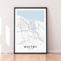 Whitby Town England Map Print Poster Minimalist Home Decor Whitby England UK Map Poster Wall Art Decor