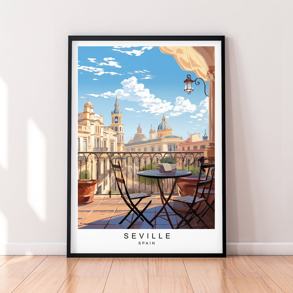 Seville Illustration Print Seville France Poster Gift Unframed Print