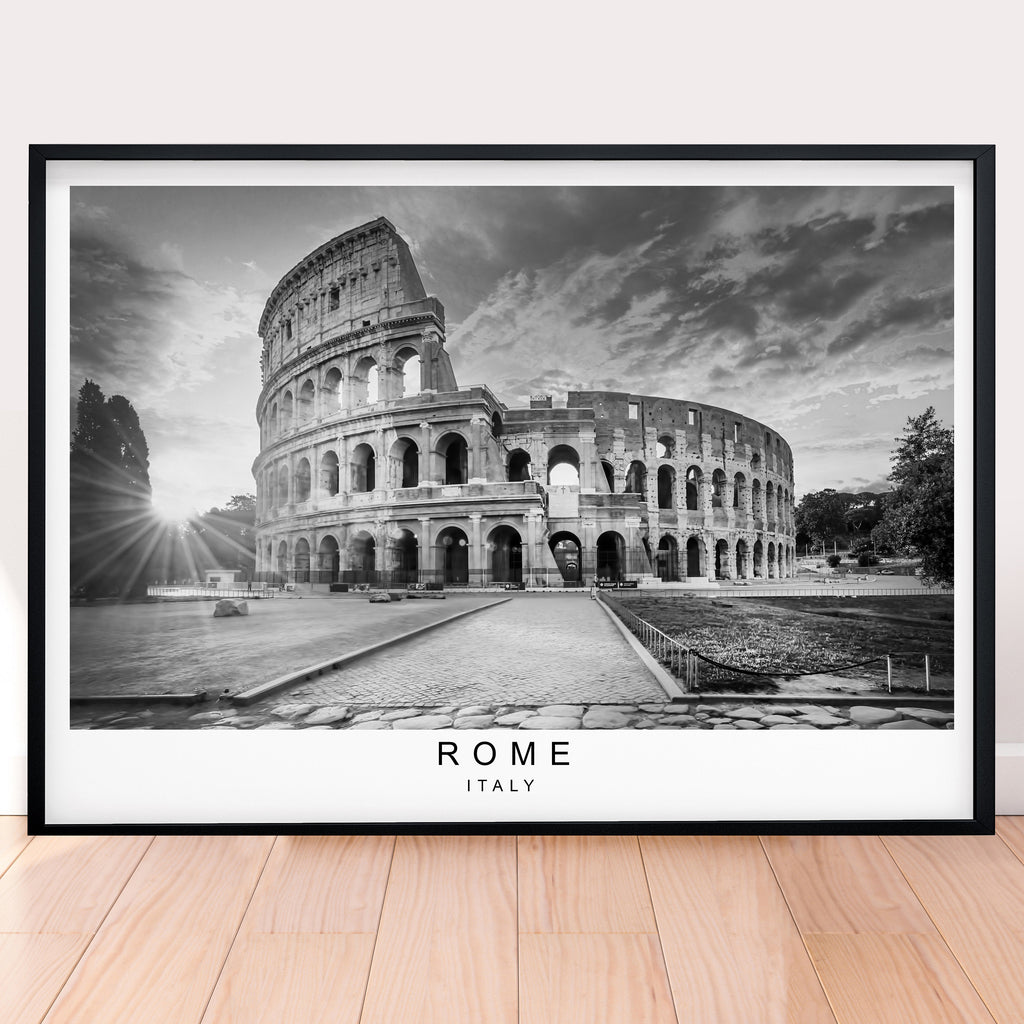 Rome Italy Print Poster Travel Poster Minimalist Travel Poster Wall Decor Art