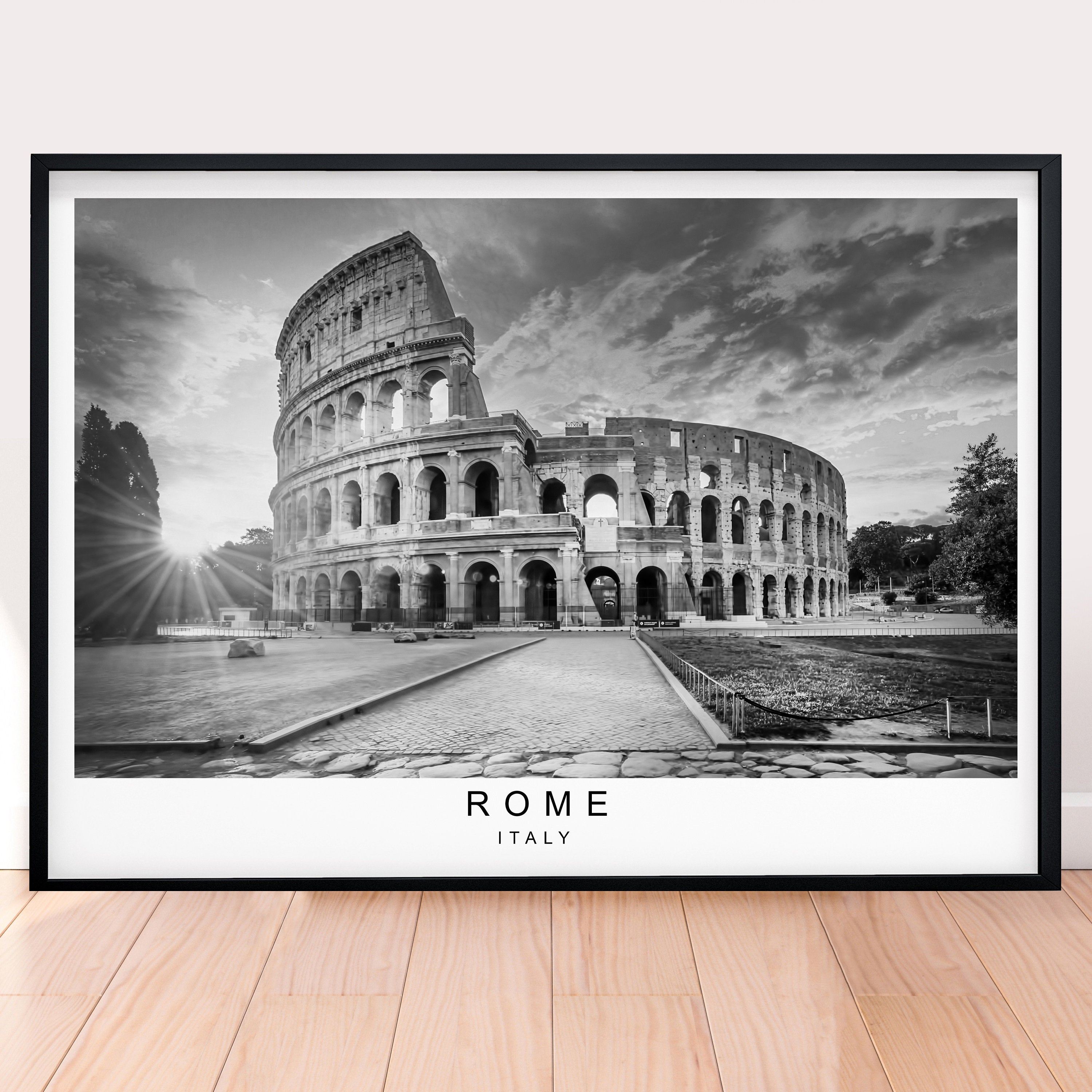 Rome Italy Print Poster Travel Poster Minimalist Travel Poster Wall Decor Art