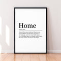 Home Funny Print Definition Poster Wall Art Home Meaning Minimalist Gift Print