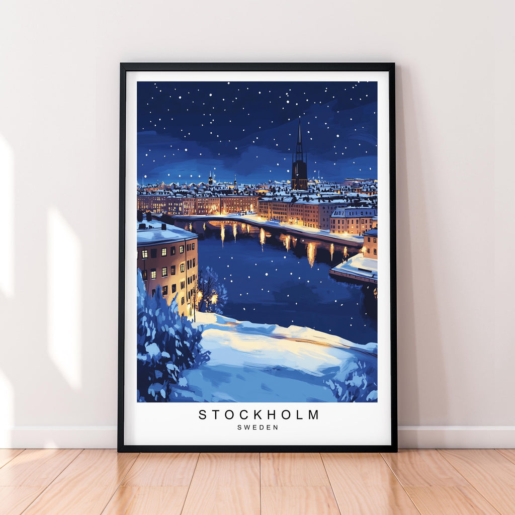 Stockholm Winter Print Wall Decor Stockholm Poster Wall Art Gift Unframed Print