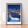 Stockholm Winter Print Wall Decor Stockholm Poster Wall Art Gift Unframed Print