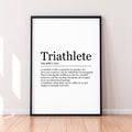 Triathlete fun Print Definition Poster Wall Art Triathlete Appreciation Meaning Minimalist Gift Print