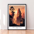 Wulingyuan Illustration Print Wulingyuan National Park China Travel Poster Gift Unframed Print