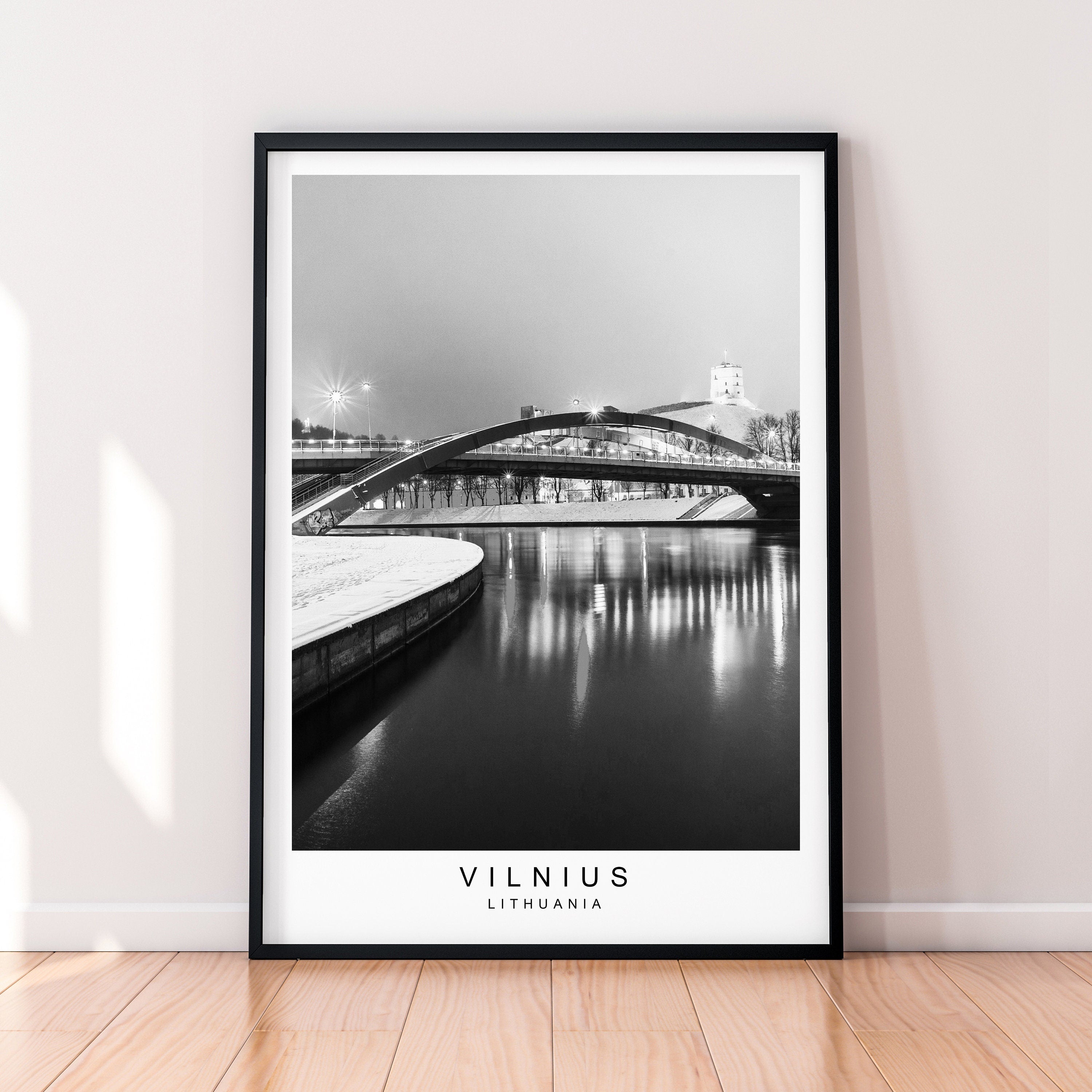 Vilnius Print Poster Town City Print Home Vilnius Lithuania Poster Wall Decor