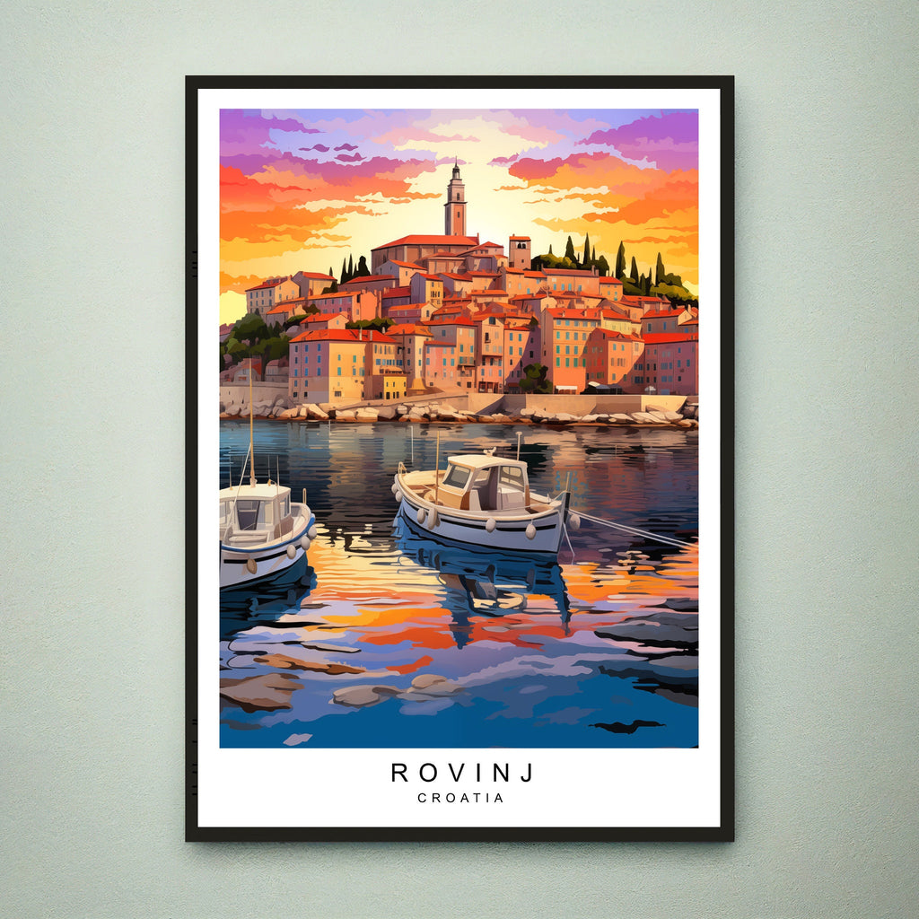 Rovinj Illustration Print Rovinj Istrian Poster Gift Unframed Print