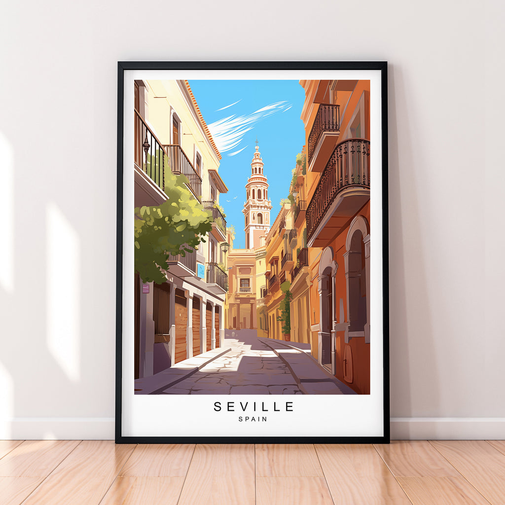 Seville Illustration Print Seville France Poster Gift Unframed Print
