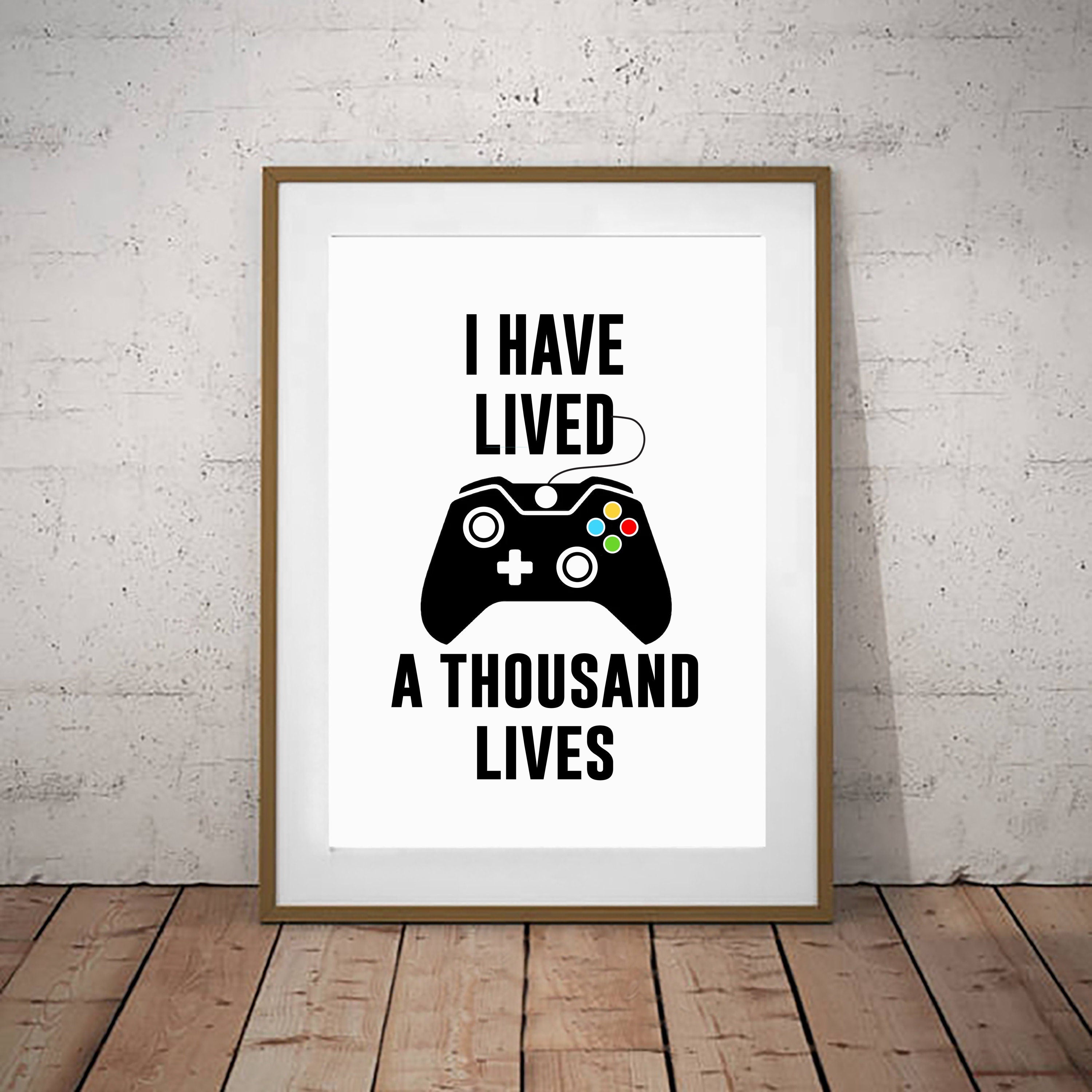 Set Of 4 Gaming Prints Posters Kids Children X Game Room Wall Art Decoration (4WS)