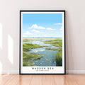 Wadden Sea Illustration Print Wadden Sea Travel Poster Gift Unframed Print