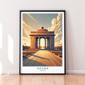 Accra Gate Illustration Print Unframed Ghana Poster Wall Art