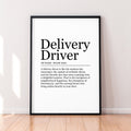 Delivery Driver Appreciation Print Definition Poster Wall Art Delivery Driver Meaning Minimalist Gift Print